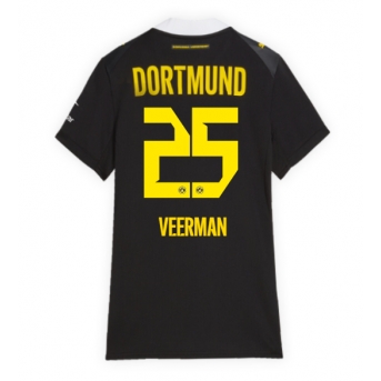 Borussia Dortmund Joey Veerman #25 Maglia Gara Trasferta Repliche 2026-27 Donna Maniche Corte